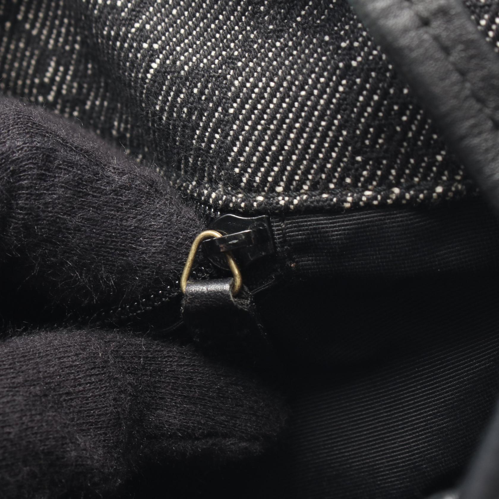 GUCCI Gucci Gg Denim Shoulder Bag Black Denim×leather 92732 image 5