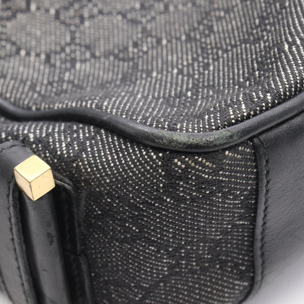 GUCCI Gucci Gg Denim Shoulder Bag Black Denim×leather 92732 image 6