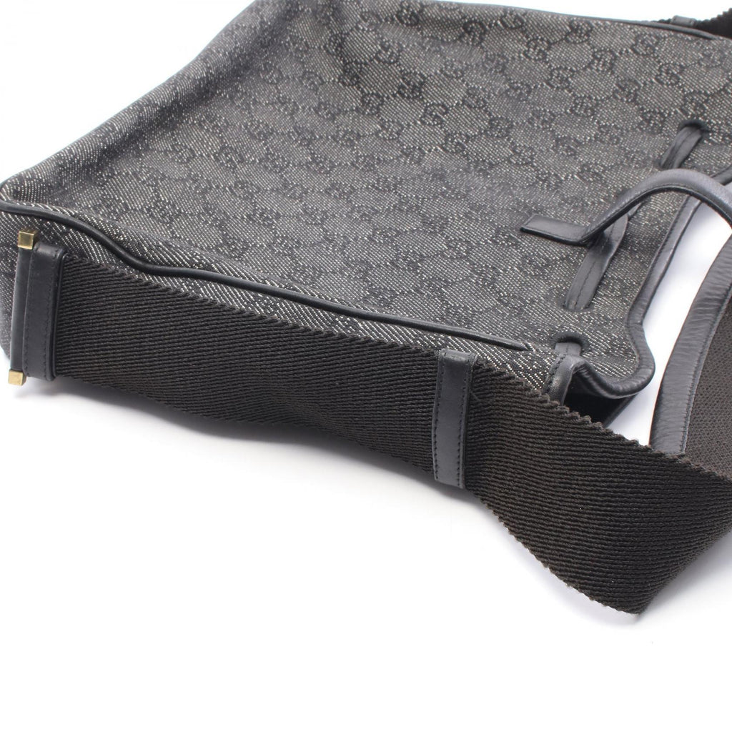 GUCCI Gucci Gg Denim Shoulder Bag Black Denim×leather 92732 image 9