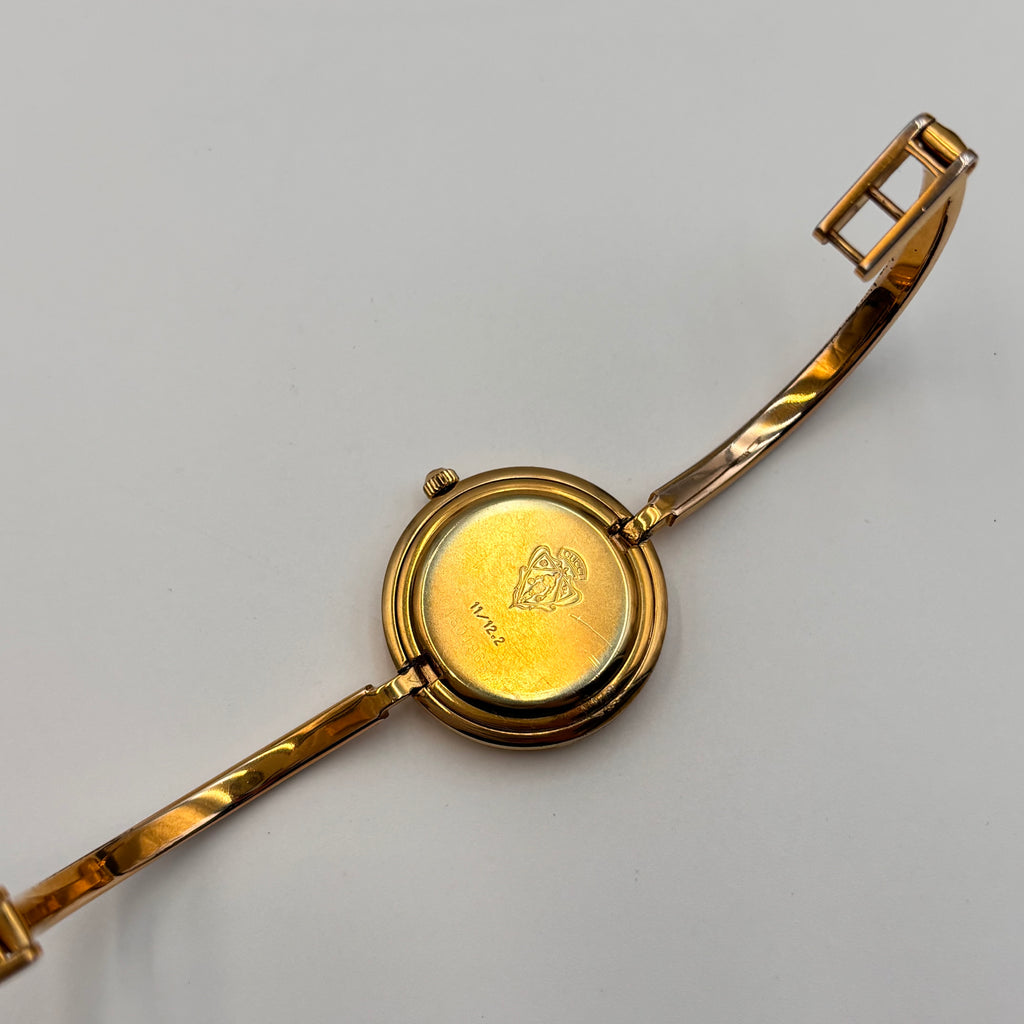 Gucci Gold Tone Interchangeable Bezel Bangle Watch Set