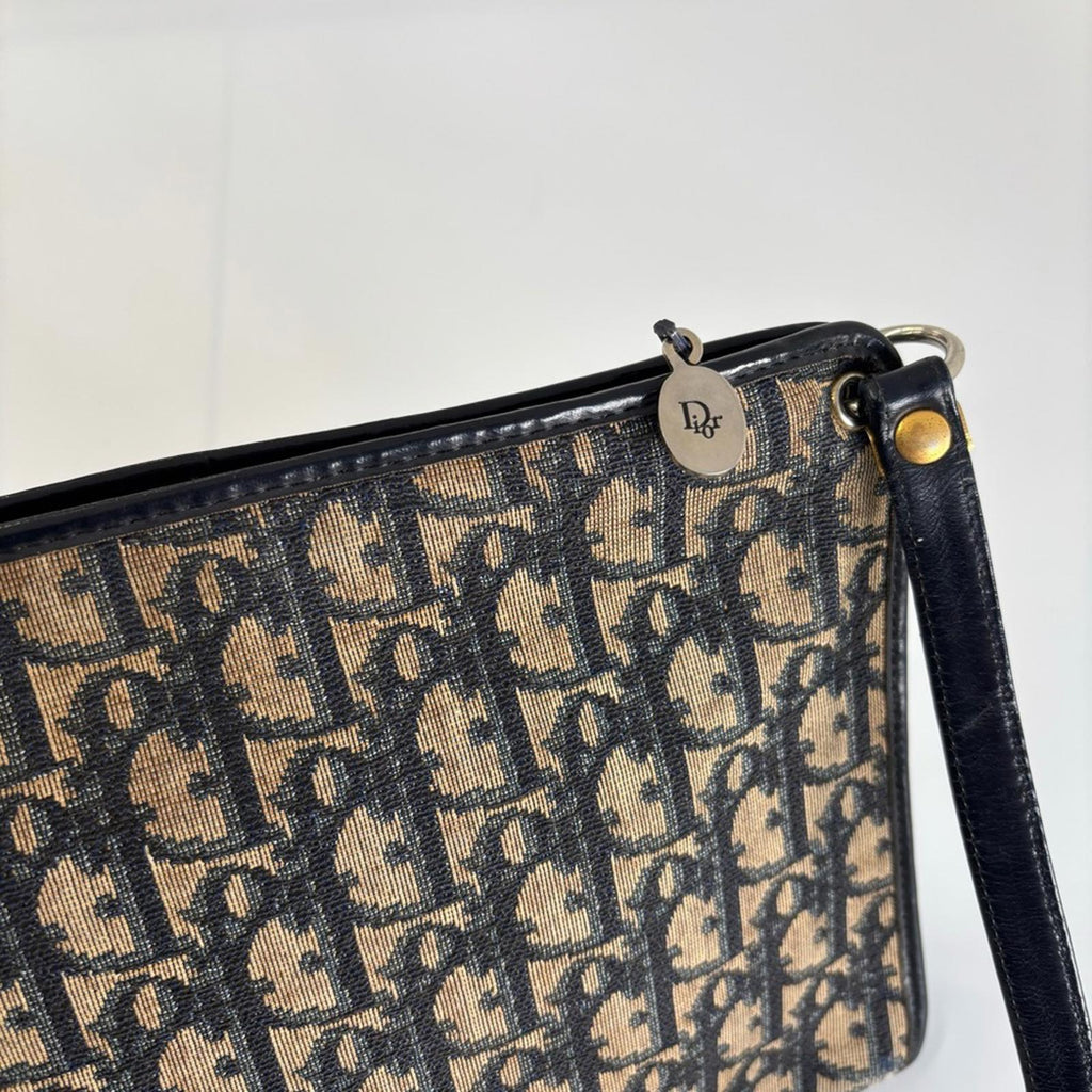 CHRISTIAN DIOR TROTTER CANVAS SHOULDER BAG