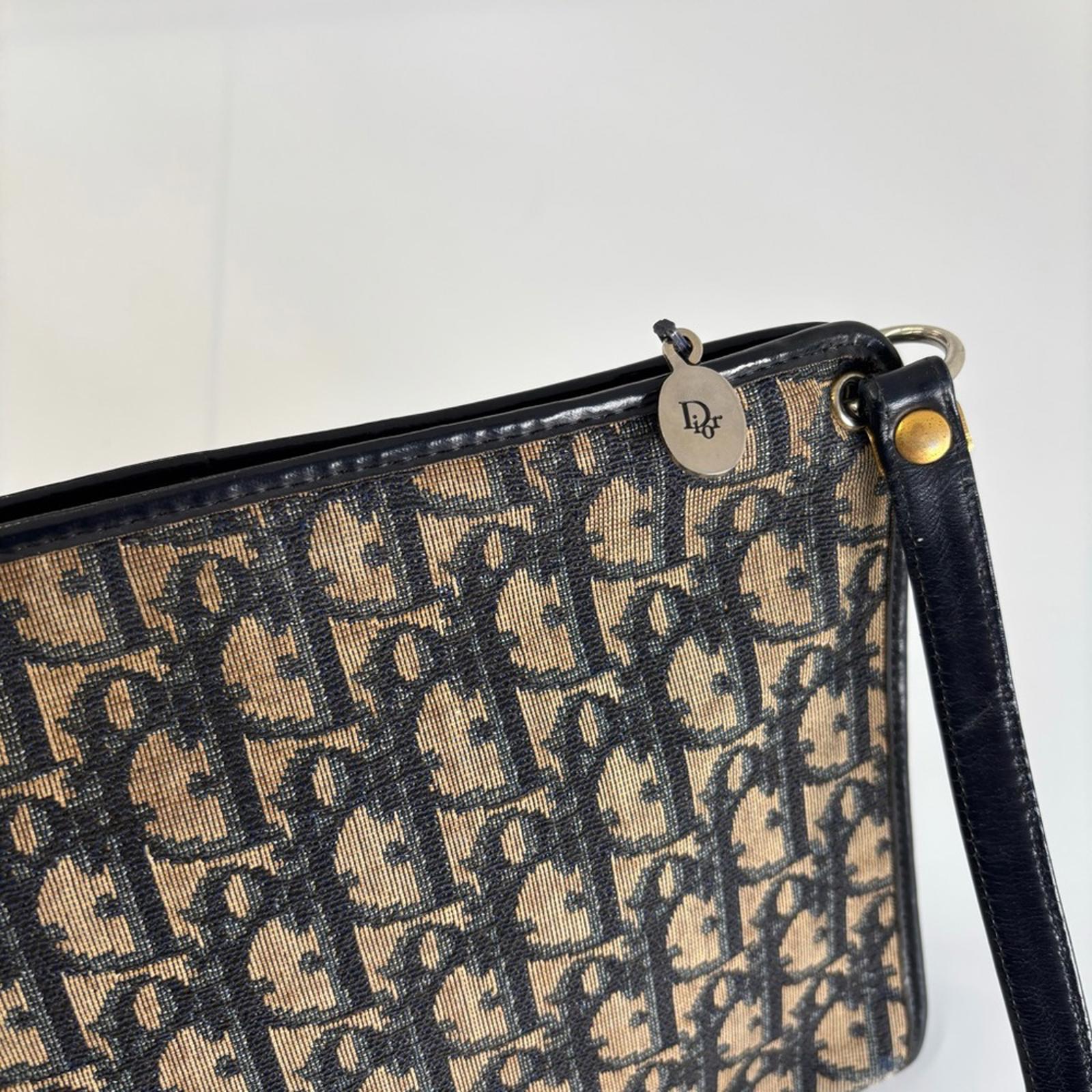 CHRISTIAN DIOR TROTTER CANVAS SHOULDER BAG