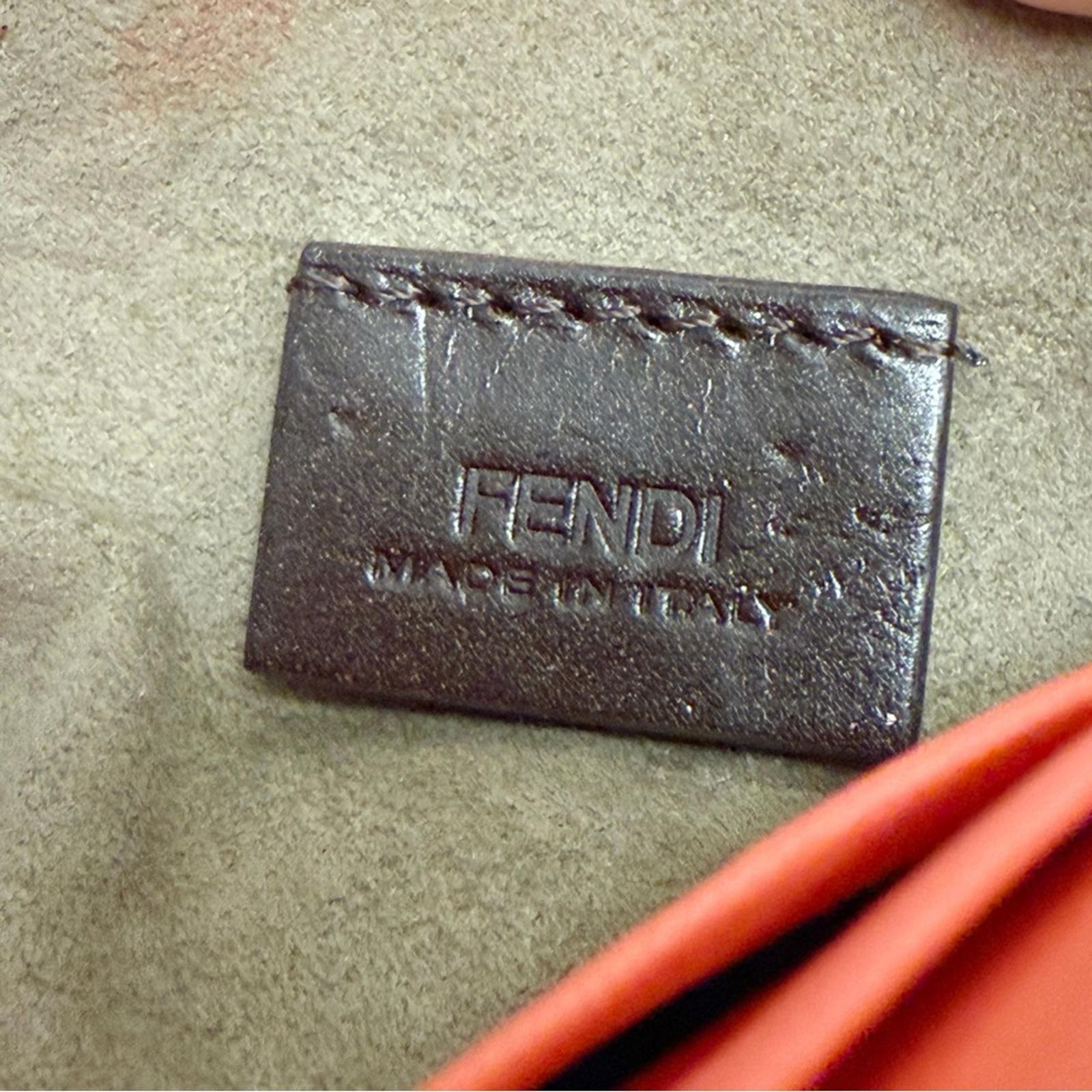 Fendi Mini Napa Baguette Crossbody Bag with Interwoven Strap