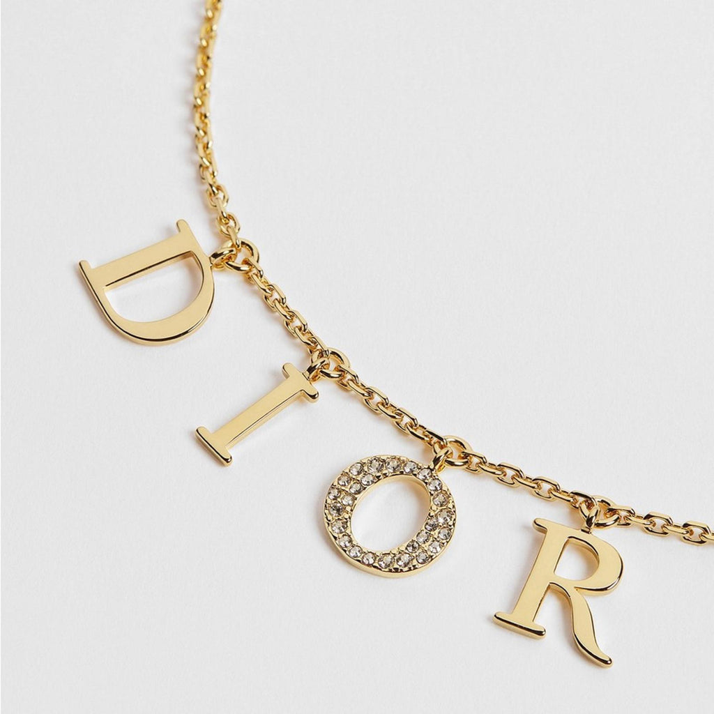 Dior Dio(R)Evolution Gold-Tone Crystal Letter Necklace