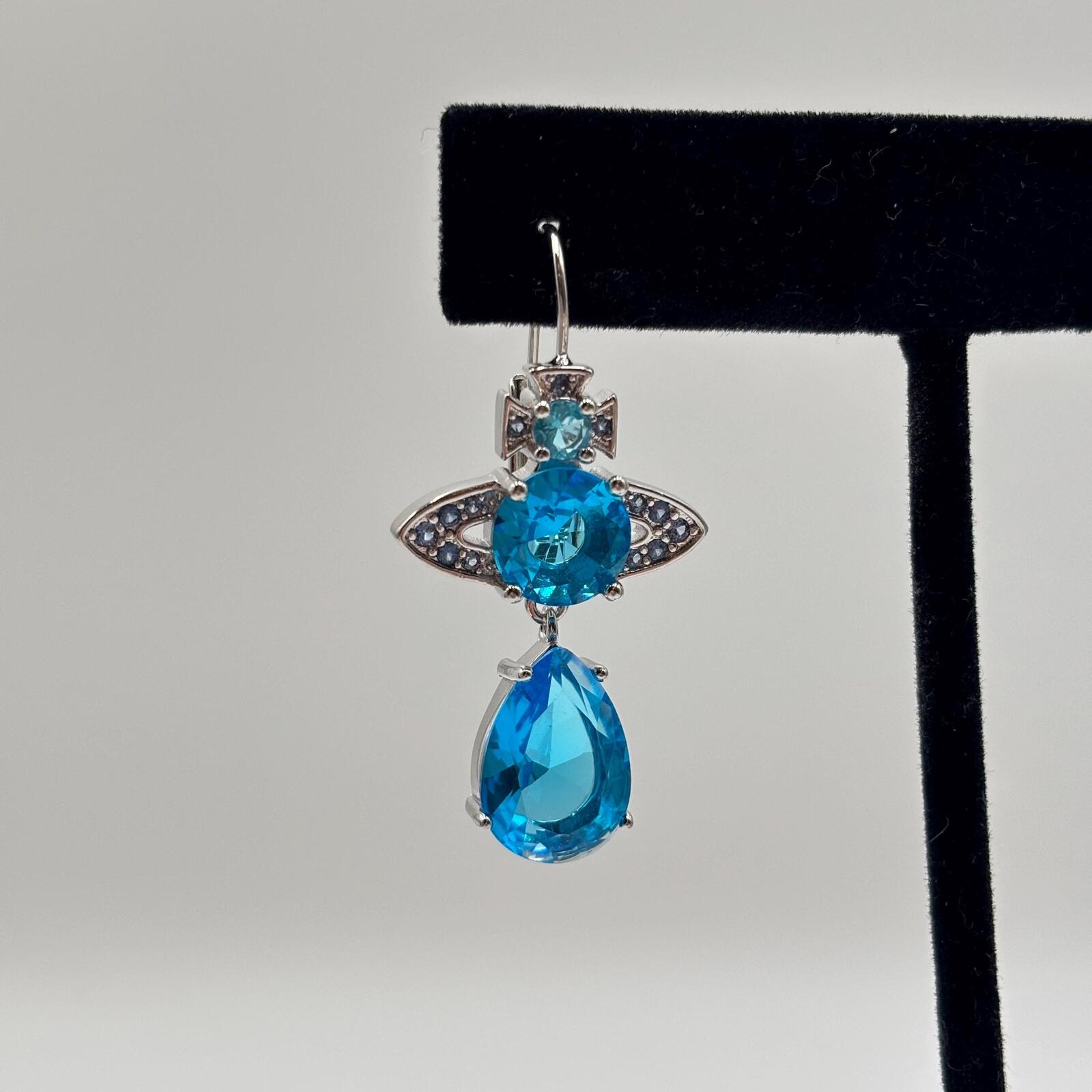 Vivienne Westwood Ismene Drop Earrings – Blue – Petriavintage