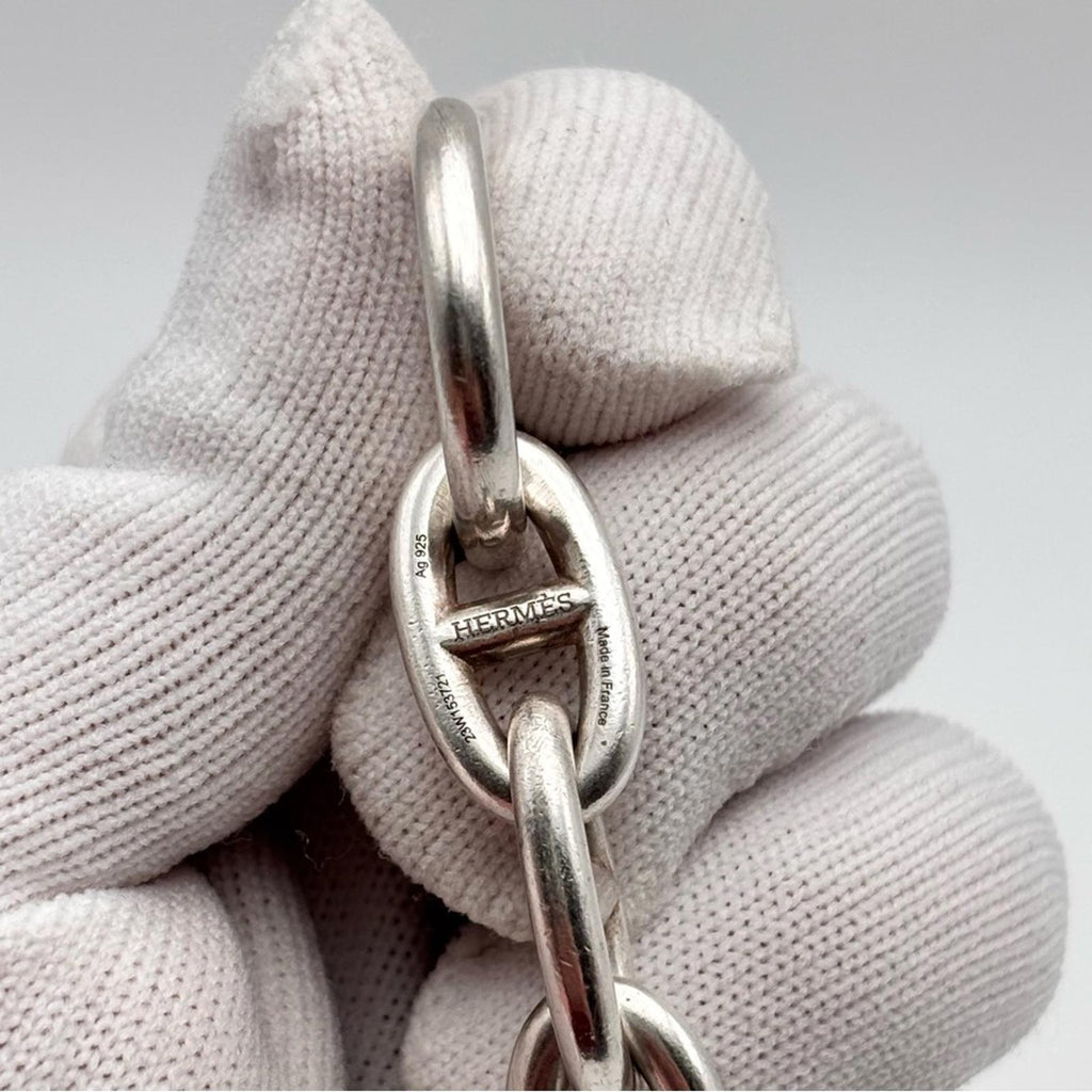 Hermès Chaine D’Ancre GM Sterling Silver Toggle Bracelet 925