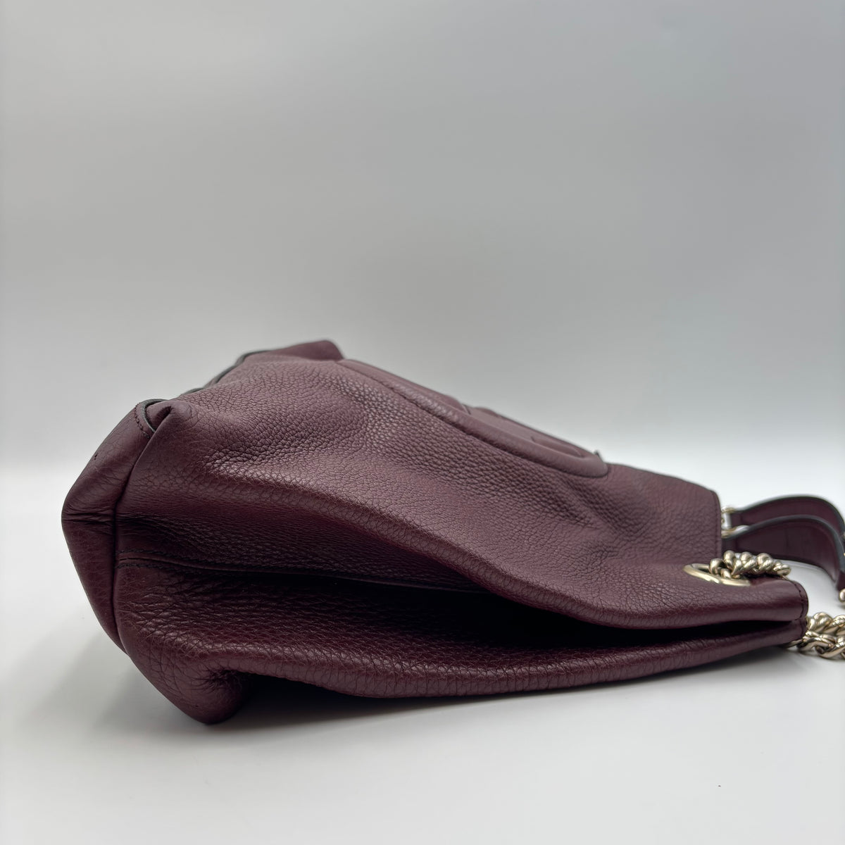 Gucci Soho Interlocking G Leather Chain Tote in Bordeaux