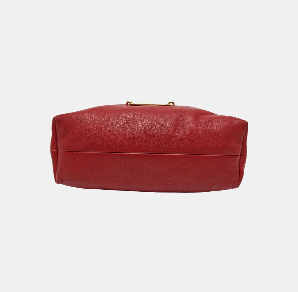 Burberry Little Crush House Check Red Leather Crossbody Bag