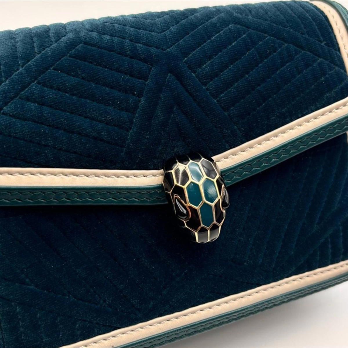 Bvlgari Serpenti Forever Velvet Chain Crossbody Bag