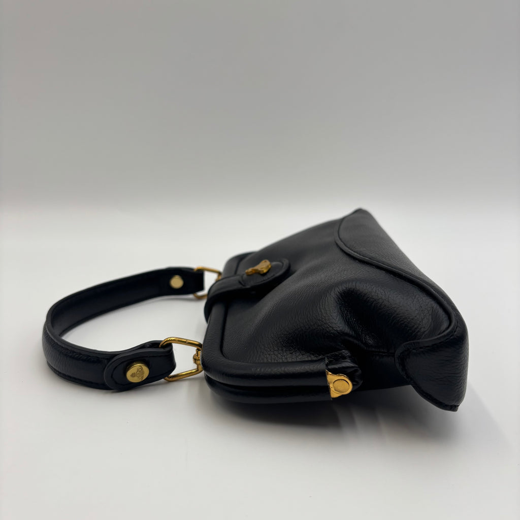 Vivienne Westwood Abbey Leather Cross-Body Bag in Black