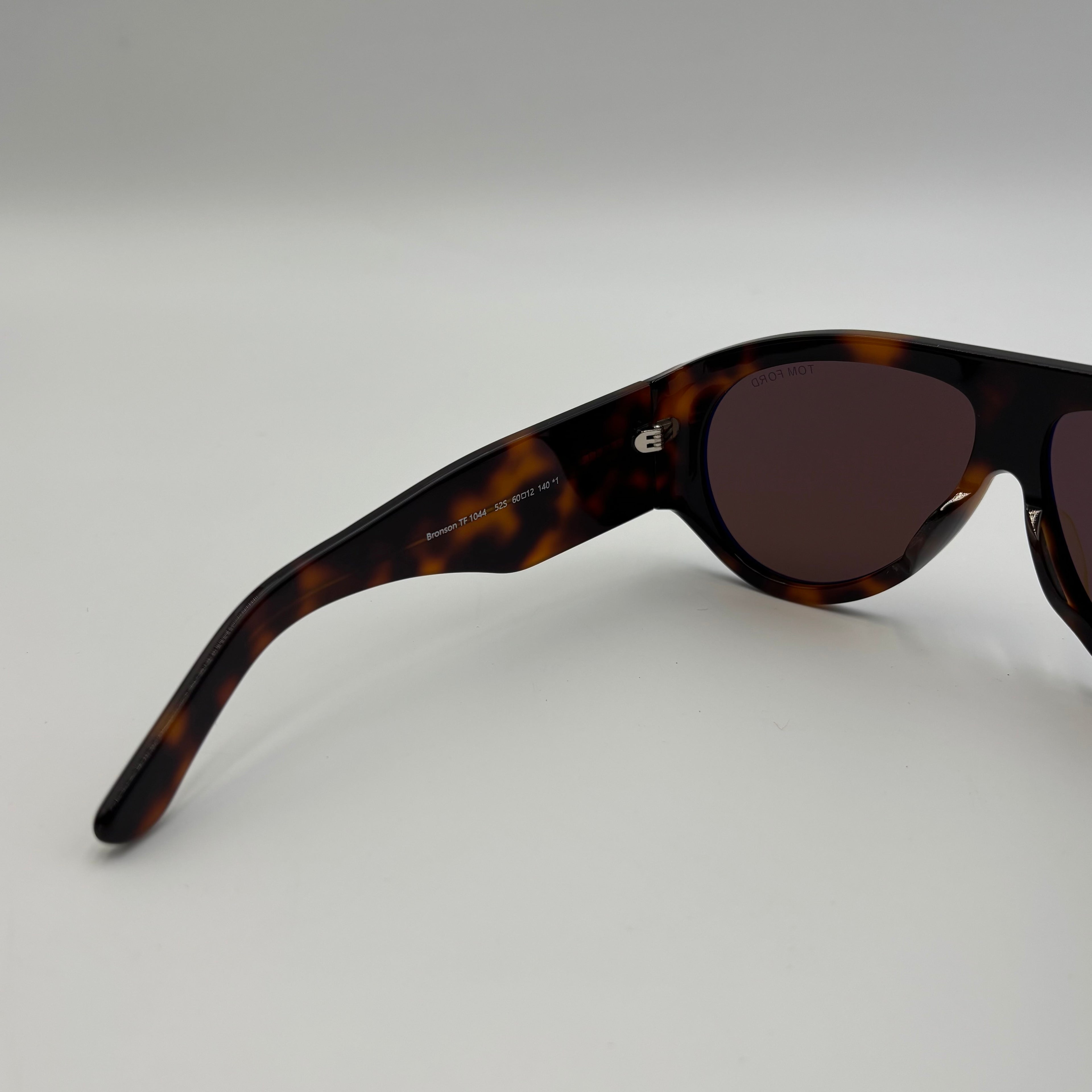 Tom Ford Bronson FT1044 52G Tortoise Aviator Sunglasses