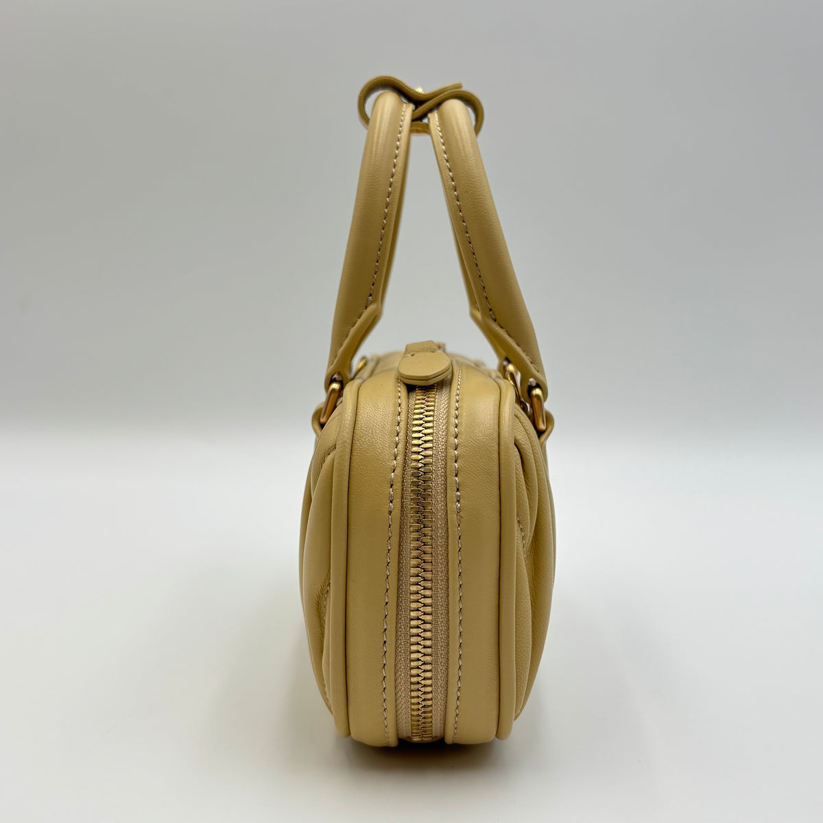 Miu Miu Arcadie Matelassé Nappa Leather Bag – Sand Beige