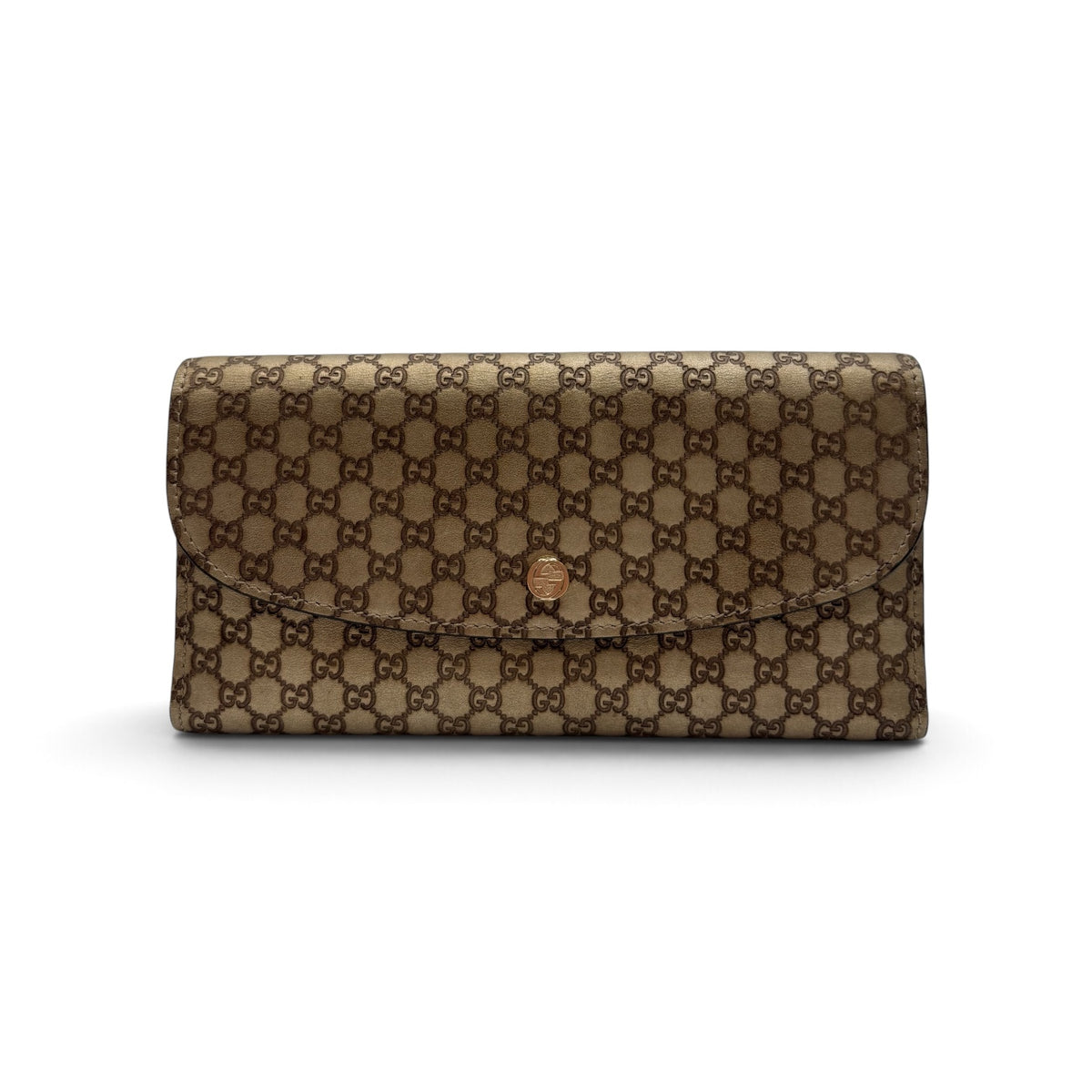 Gucci Microguccissima Continental Wallet Metallic Gold 2010