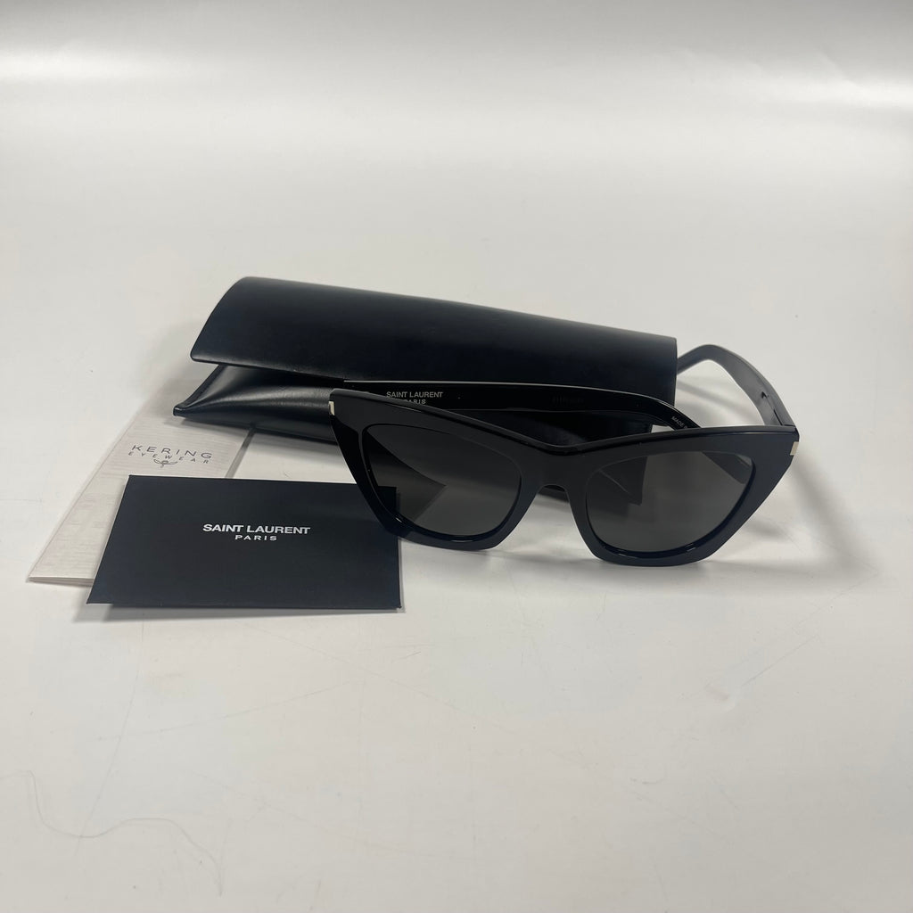 Saint Laurent SL 214 Kate Cat-Eye Sunglasses – Black