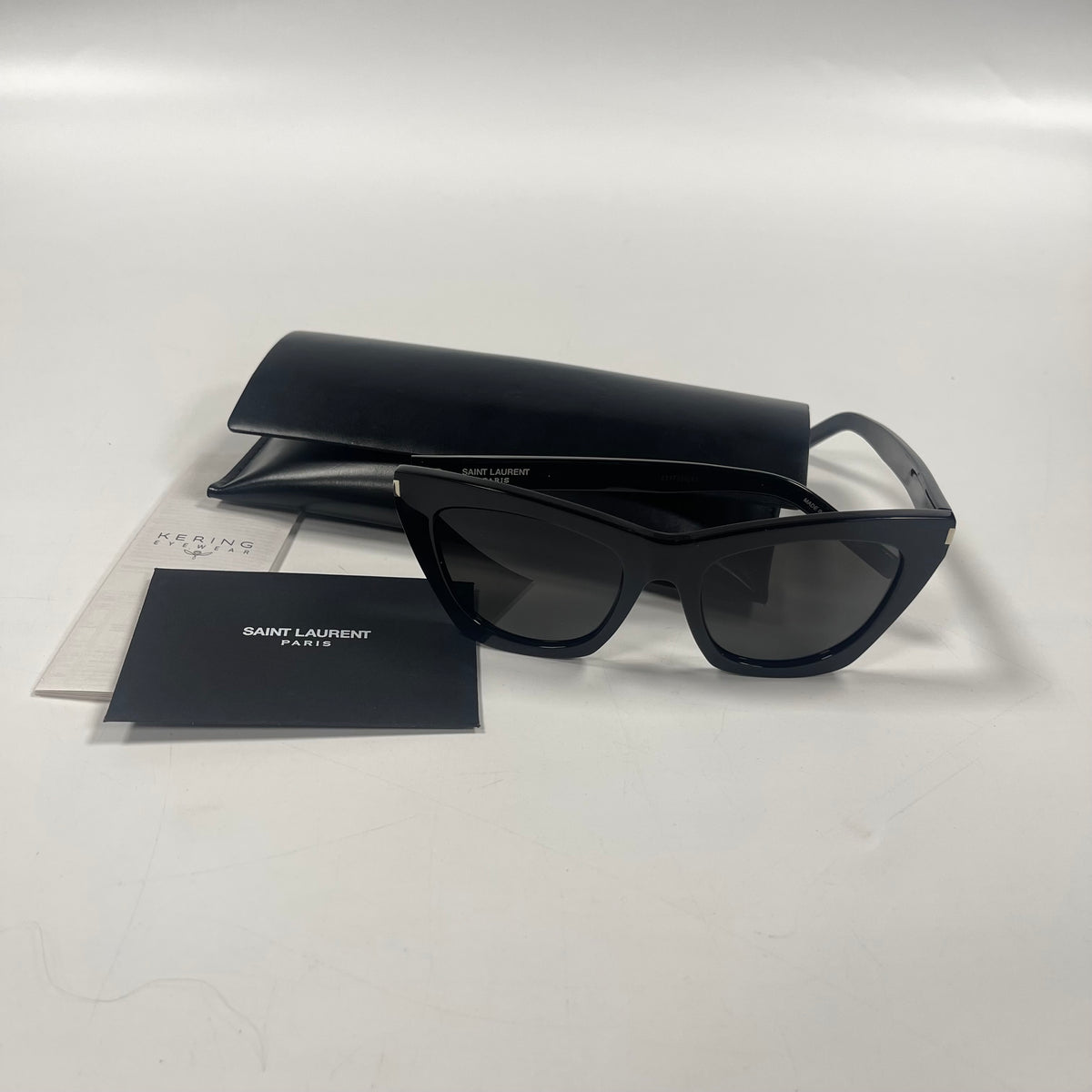 Saint Laurent SL 214 Kate Cat-Eye Sunglasses – Black