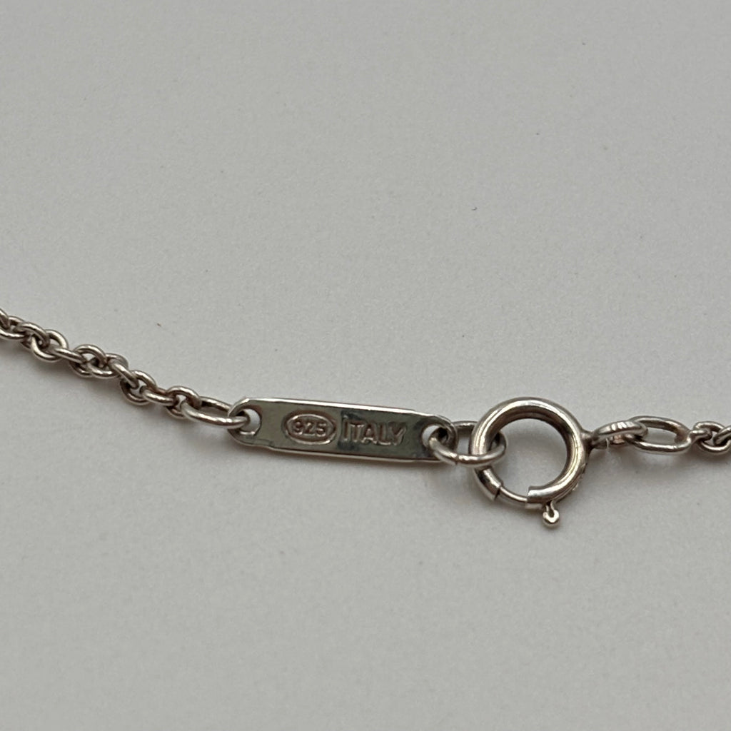 Tiffany & Co. 1837 Sterling Silver Square Pendant Necklace
