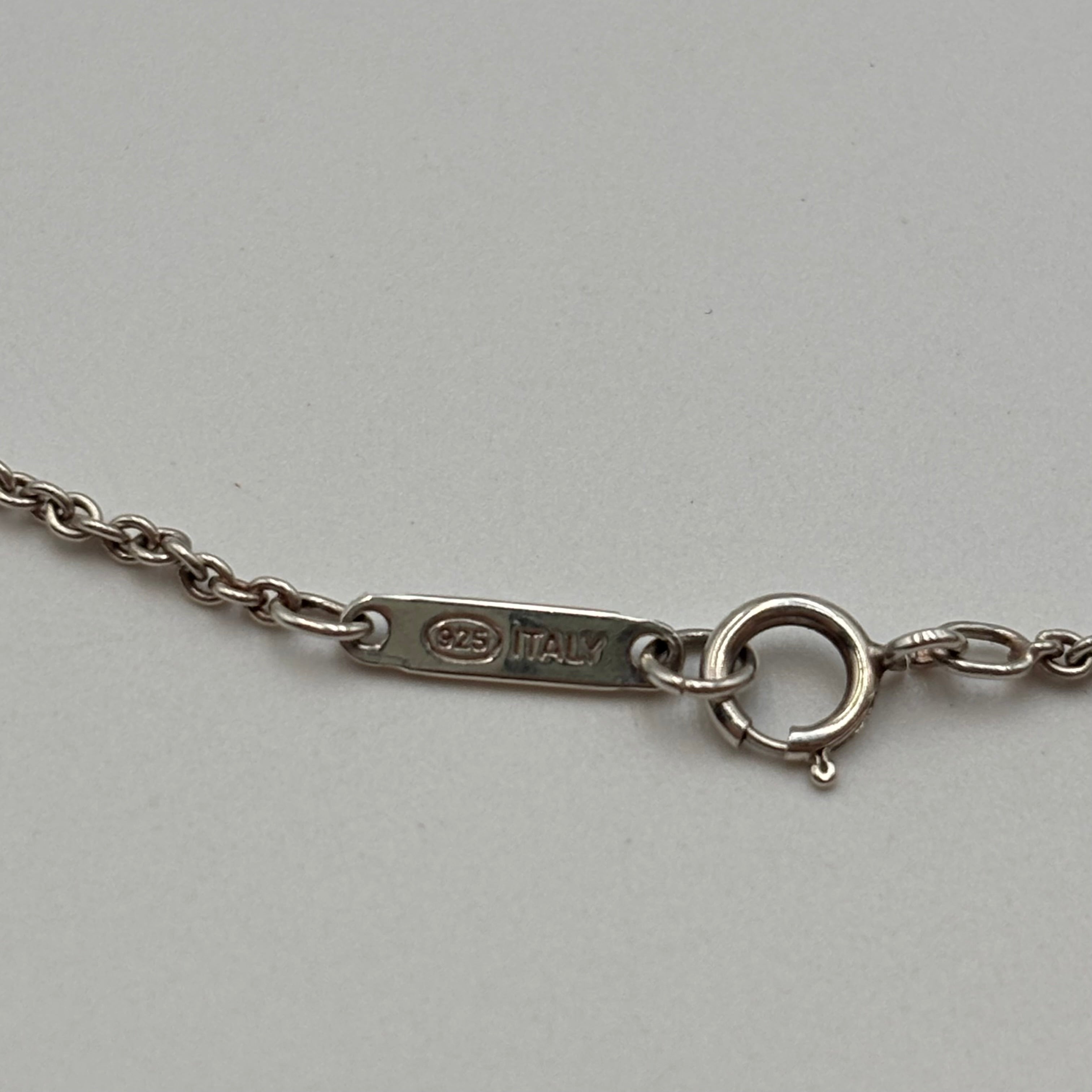 Tiffany & Co. 1837 Sterling Silver Square Pendant Necklace