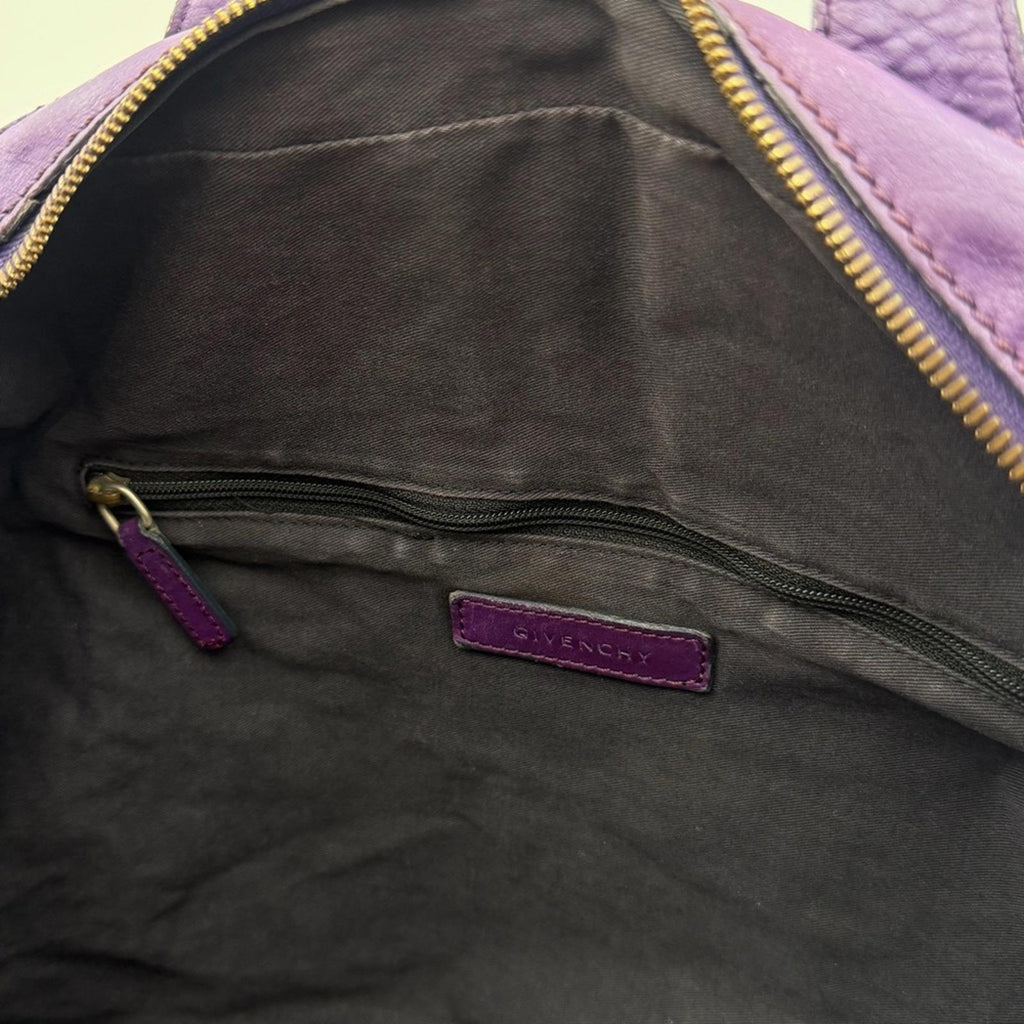 Givenchy Nightingale Leather Satchel Bag – Purple