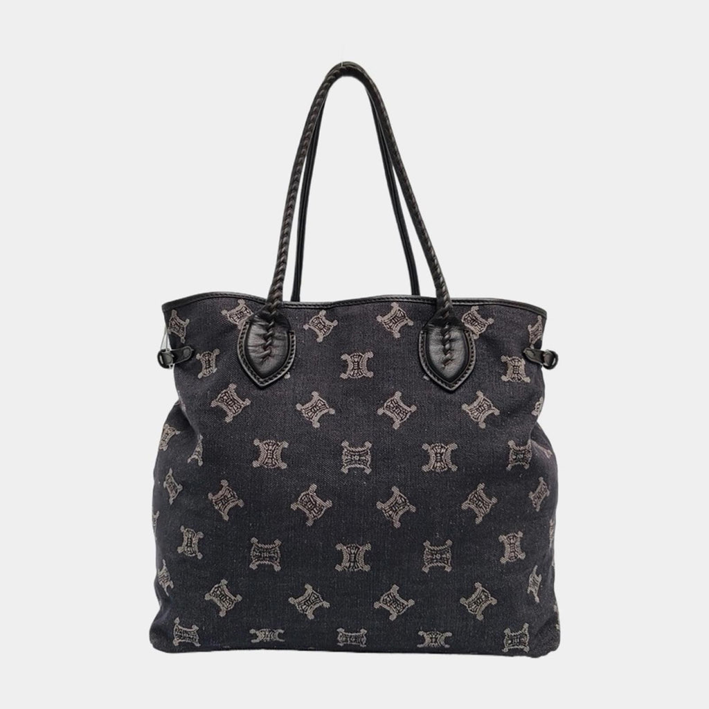 Céline Macadam Denim Tote Bag – Dark Navy