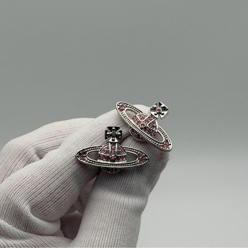 Vivienne Westwood Mini Bas Relief Orb Stud Earrings