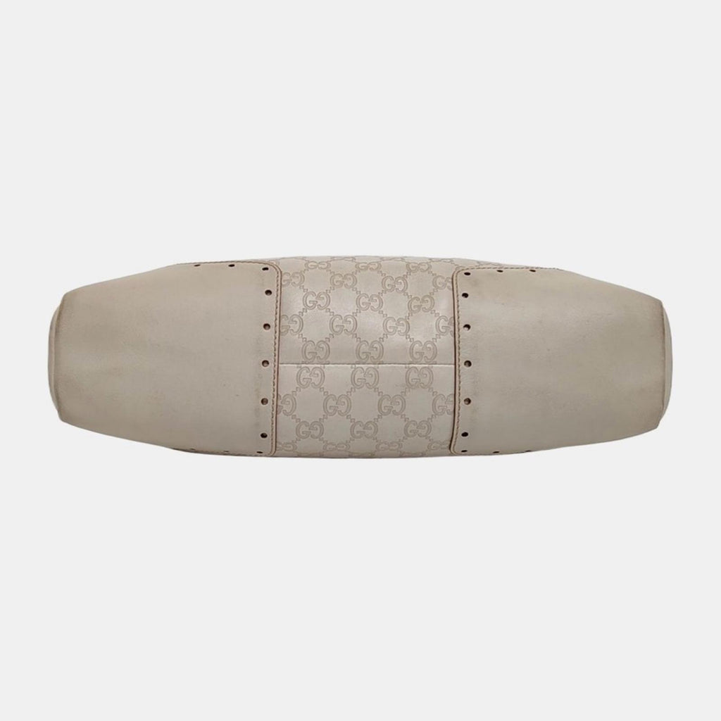Gucci White Guccissima Punch Tote Bag