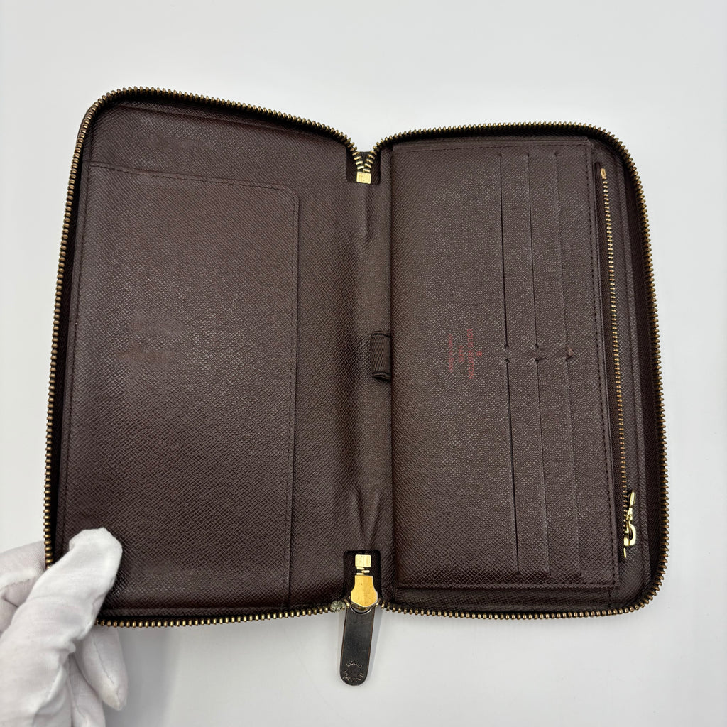 Louis Vuitton by Marc Jacobs Damier Ebene Zip Around Wallet circa 2010s