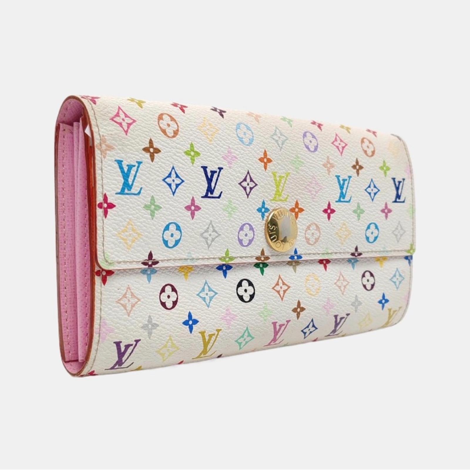 Louis Vuitton White Multicolor Monogram Sarah Wallet