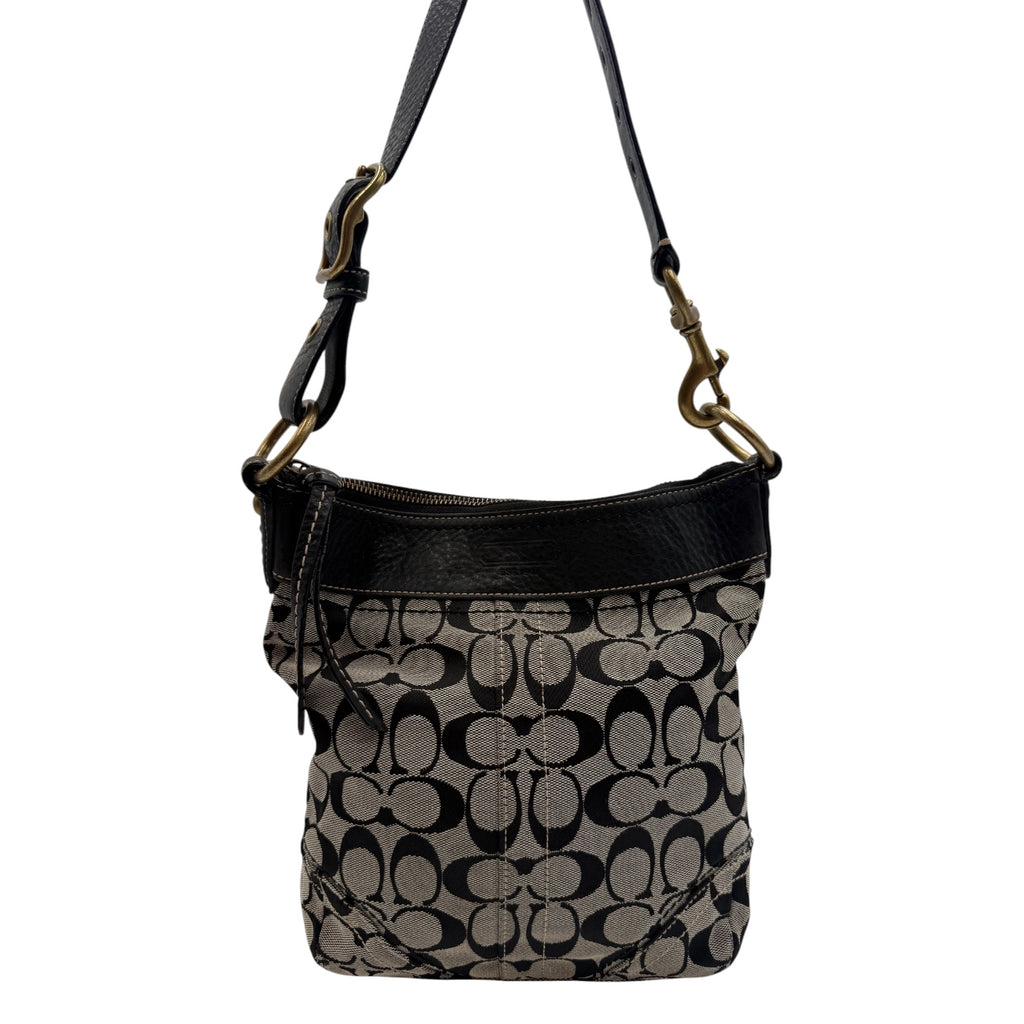 Coach Signature Jacquard Duffle Crossbody Bag, circa 2007