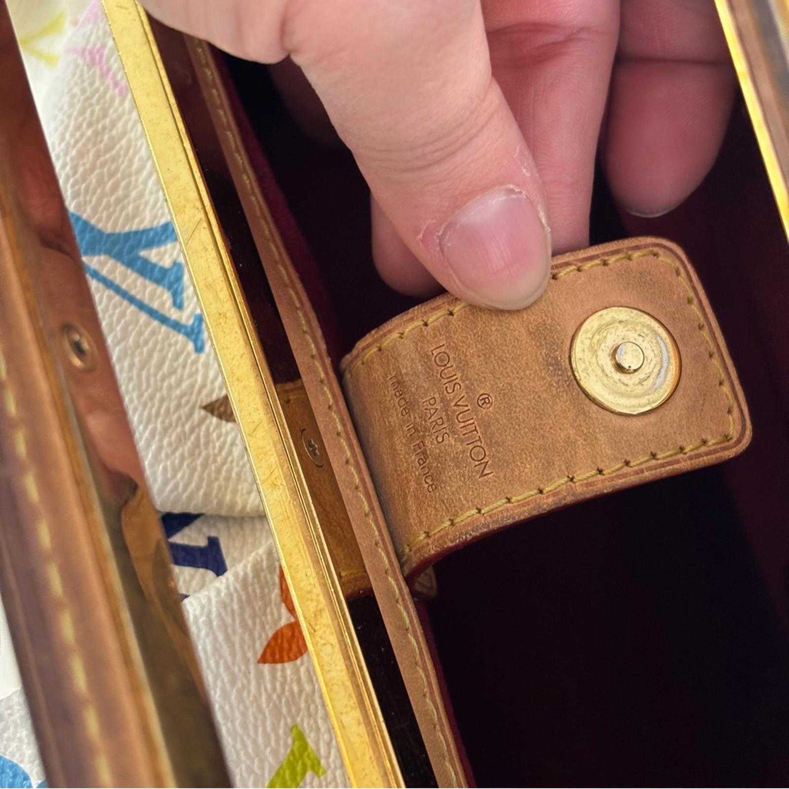 LOUIS VUITTON x TAKASHI MURAKAMI WHITE MULTICOLORE JUDY MM BAG