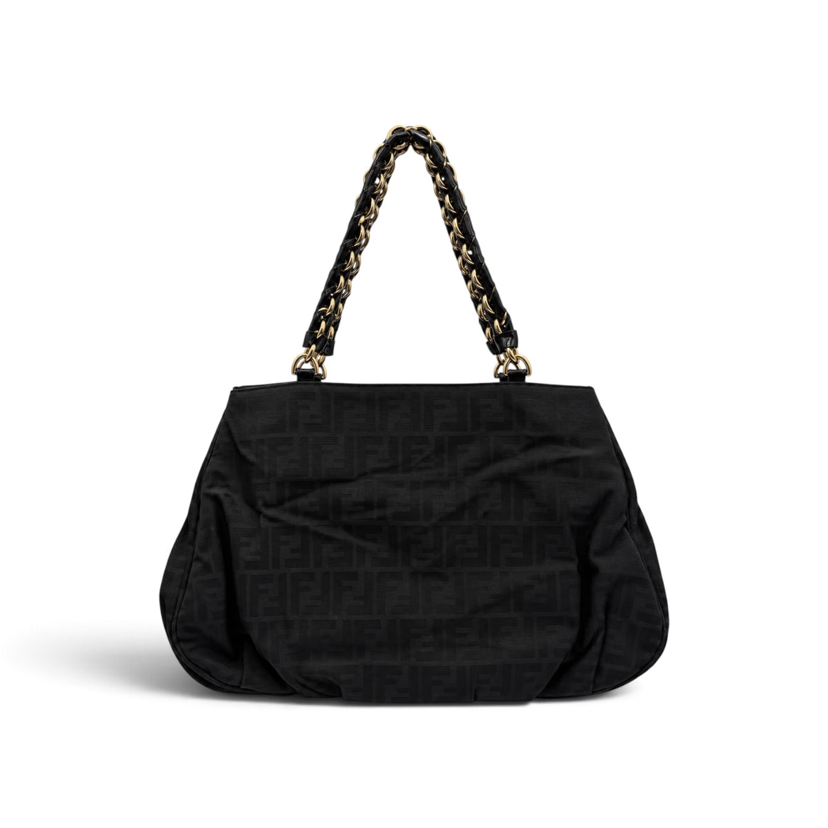 Fendi Zucca Mia Large Chain Shoulder Bag 2000s