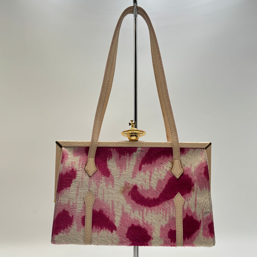 Vivienne Westwood Vintage Hot Pink Calf Hair Mini Shoulder Bag