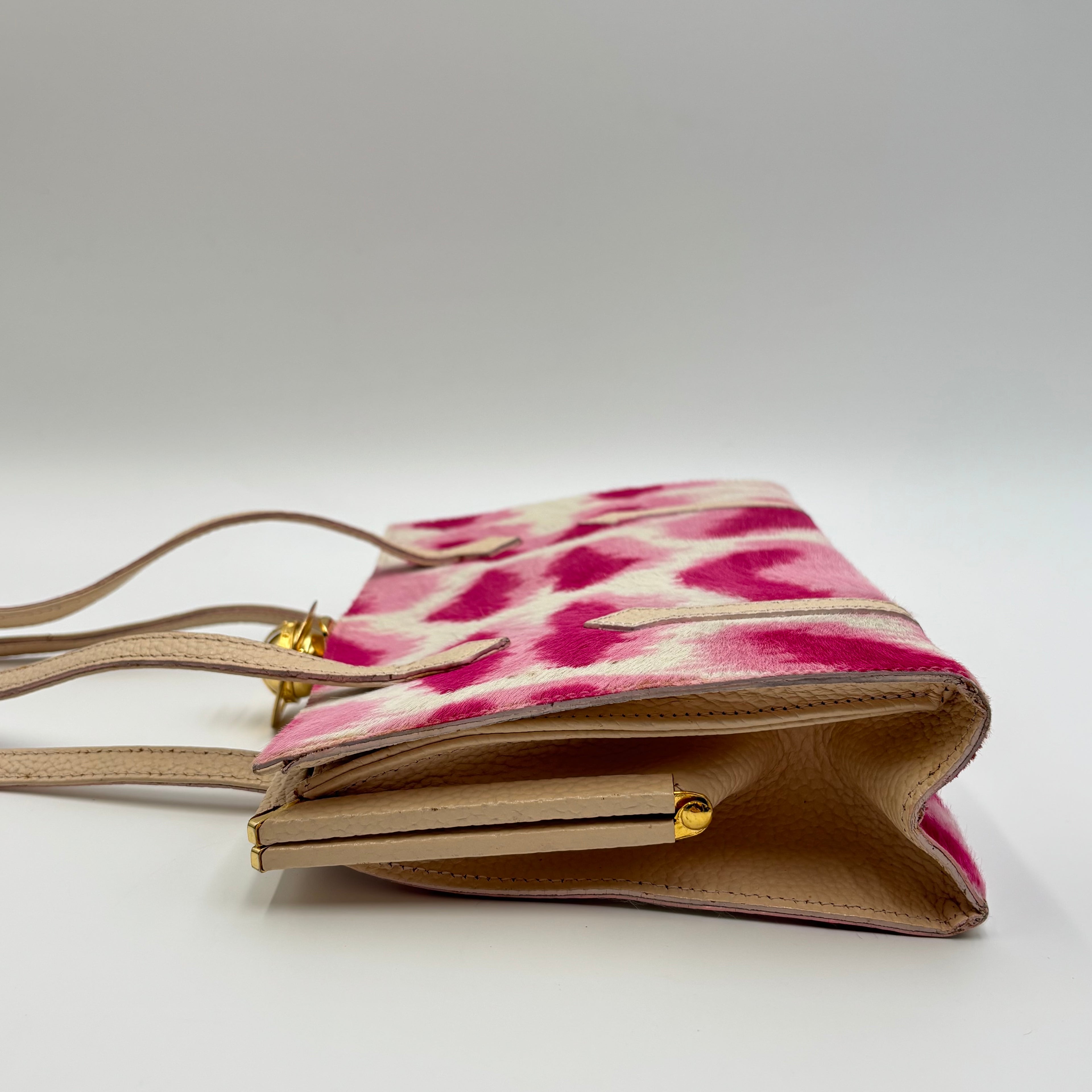 Vivienne Westwood Vintage Hot Pink Calf Hair Mini Shoulder Bag