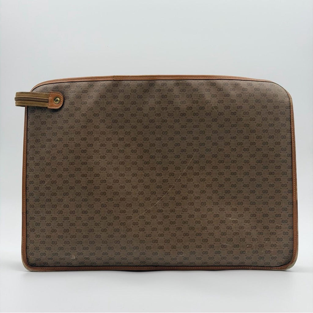 GUCCI VINTAGE GG CANVAS WEB PORTFOLIO CLUTCH