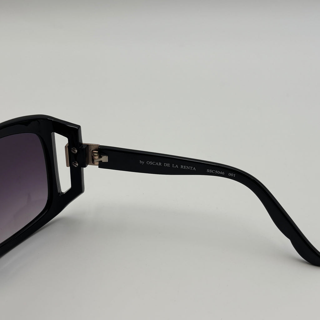 Oscar de la Renta Oversized Black Square Sunglasses SSC5046