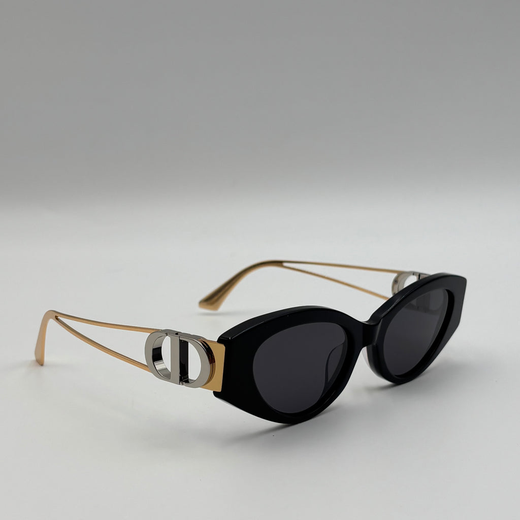 Dior 30Montaigne B6I Black Cat-Eye Sunglasses