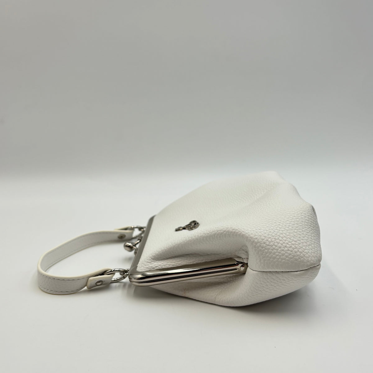 Vivienne Westwood Granny Frame Nappa Leather Bag – White