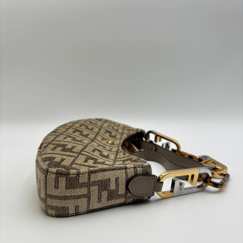 Fendi O’Lock Swing FF Chenille Shoulder Bag