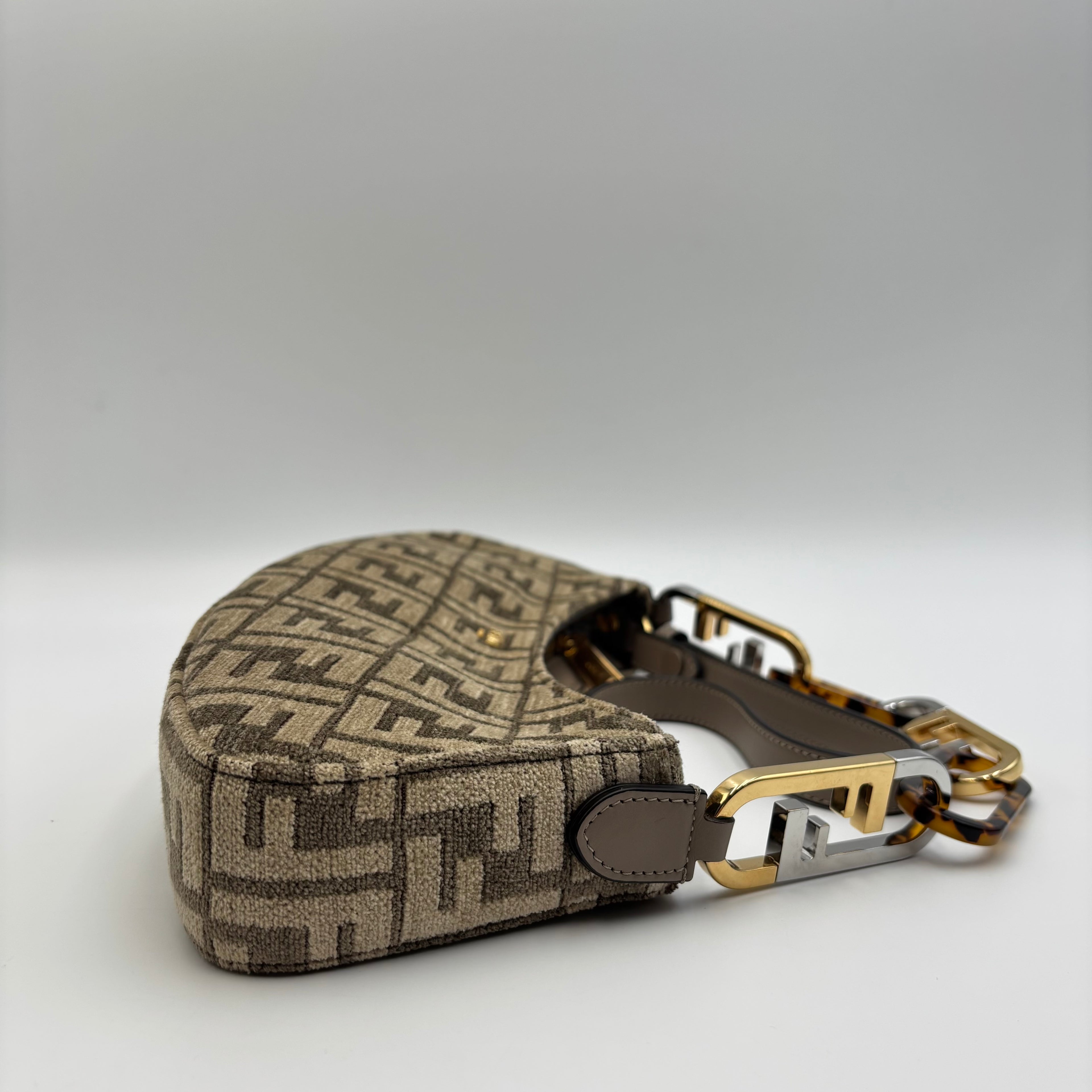 Fendi O’Lock Swing FF Chenille Shoulder Bag