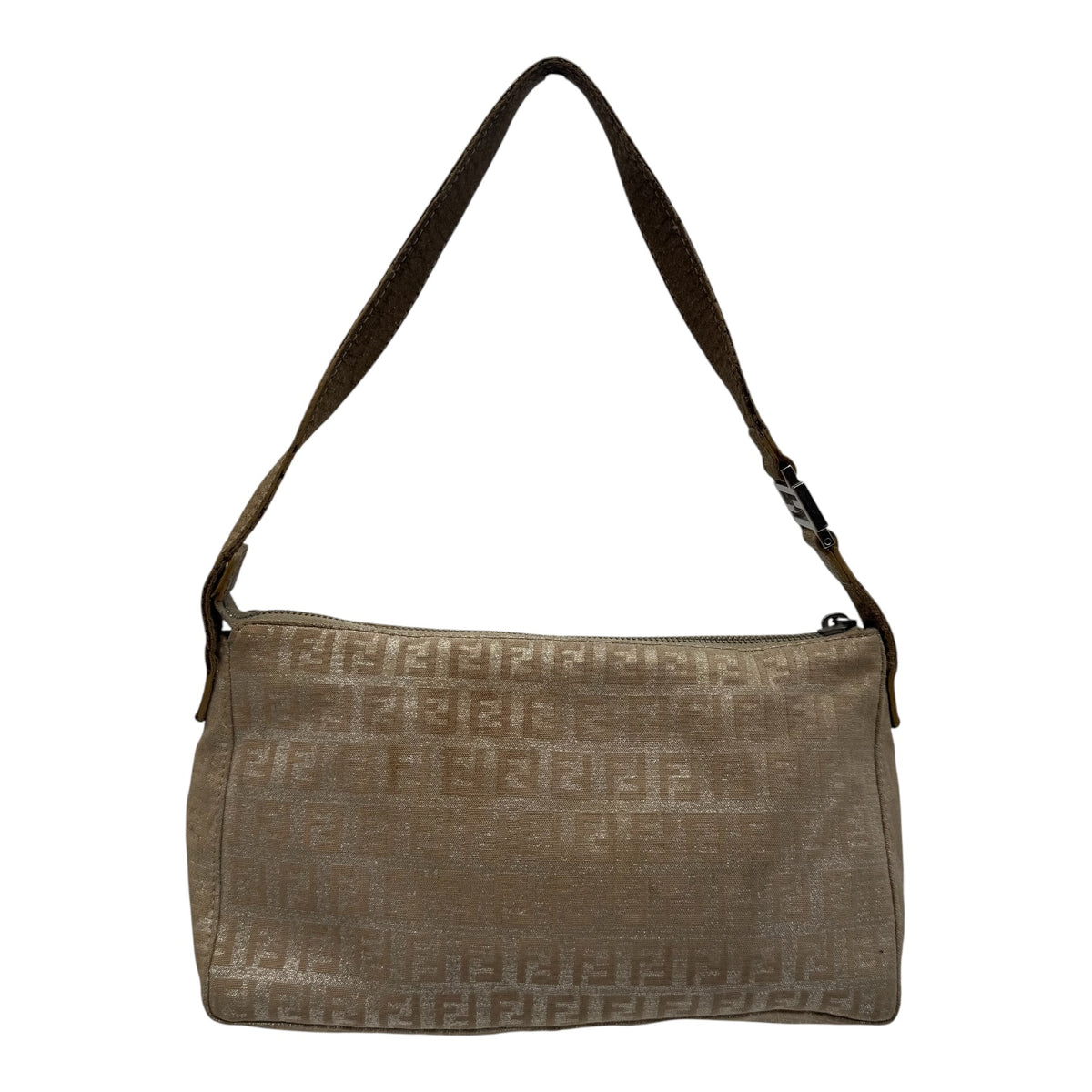 Fendi Vintage Zucca FF Monogram Baguette-Style Shoulder Bag, 2000s