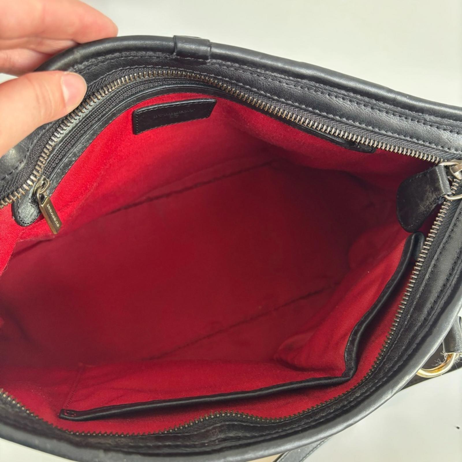 Burberry Tan and Black Checkered Tote