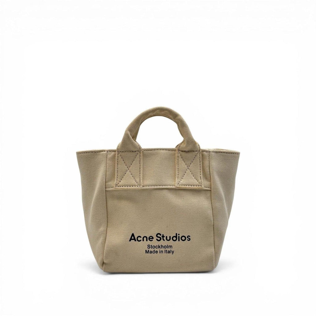 Acne Studios Mini Canvas Tote Bag Beige Top Handle Crossbody