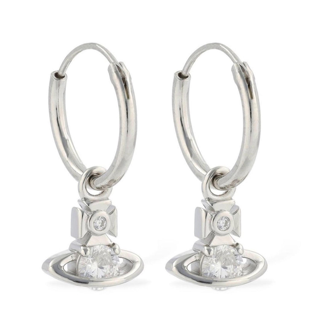 Vivienne Westwood Nina Spark Crystal Saturn Hoop Earring Slr