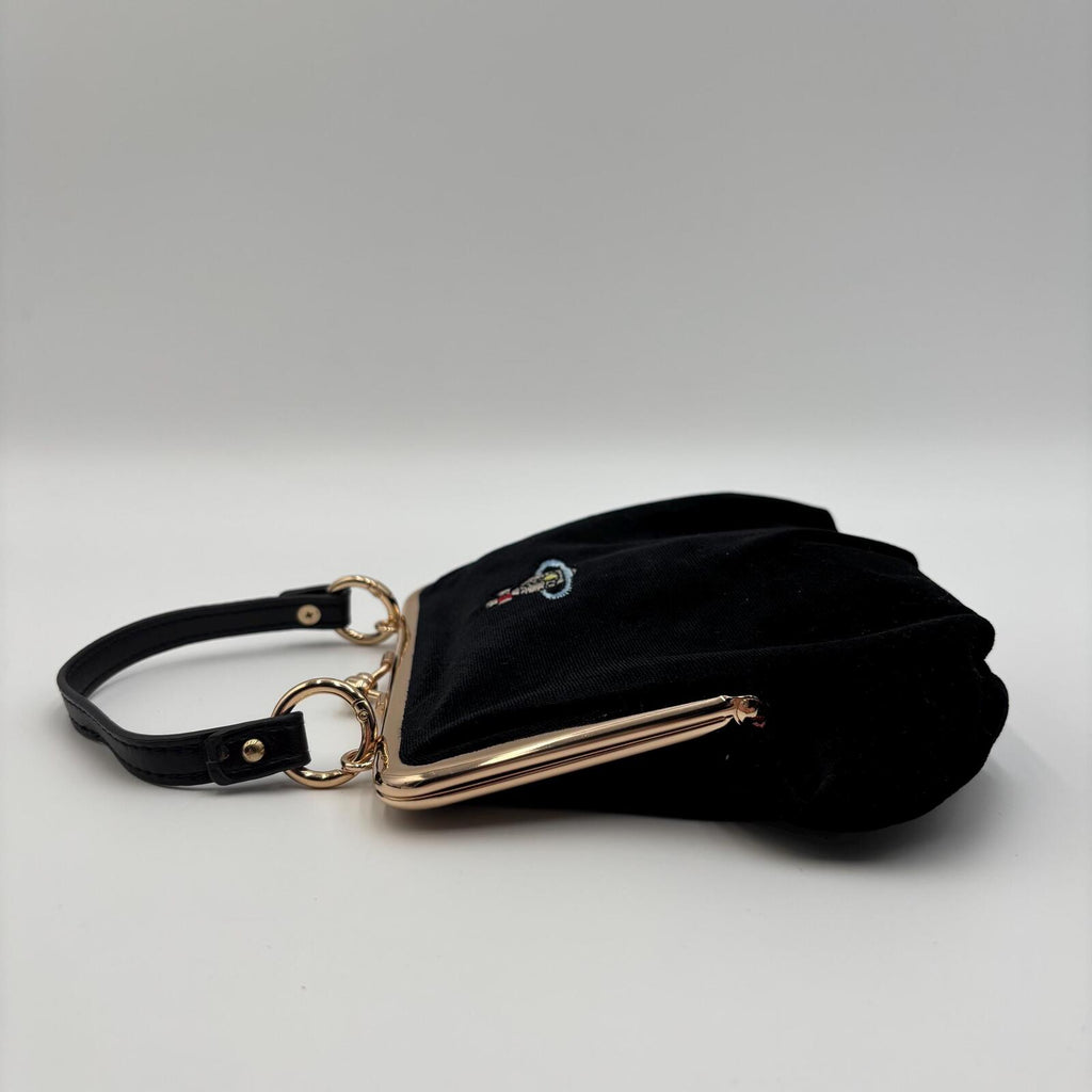 Vivienne Westwood Orb Embroidered Velvet Granny Bag with Chain Strap