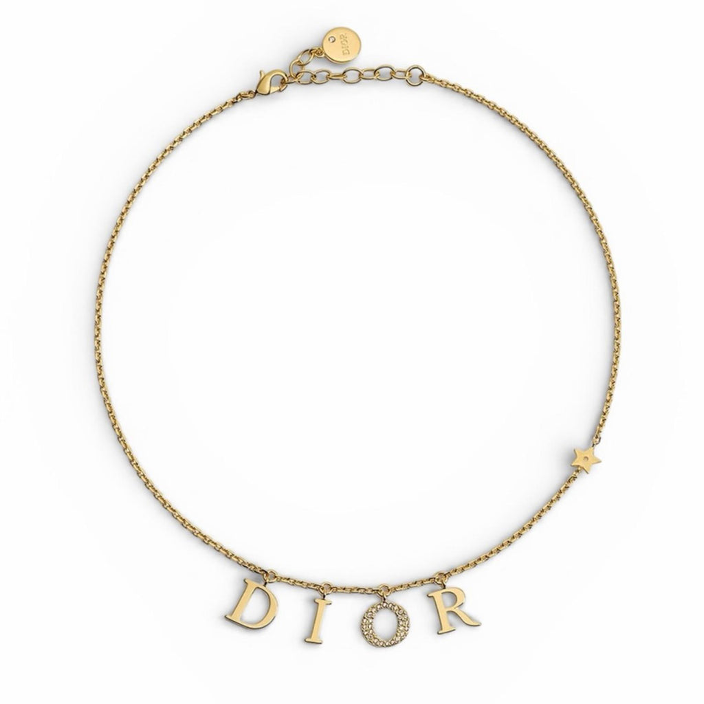 Dior Dio(R)Evolution Gold-Tone Crystal Letter Necklace