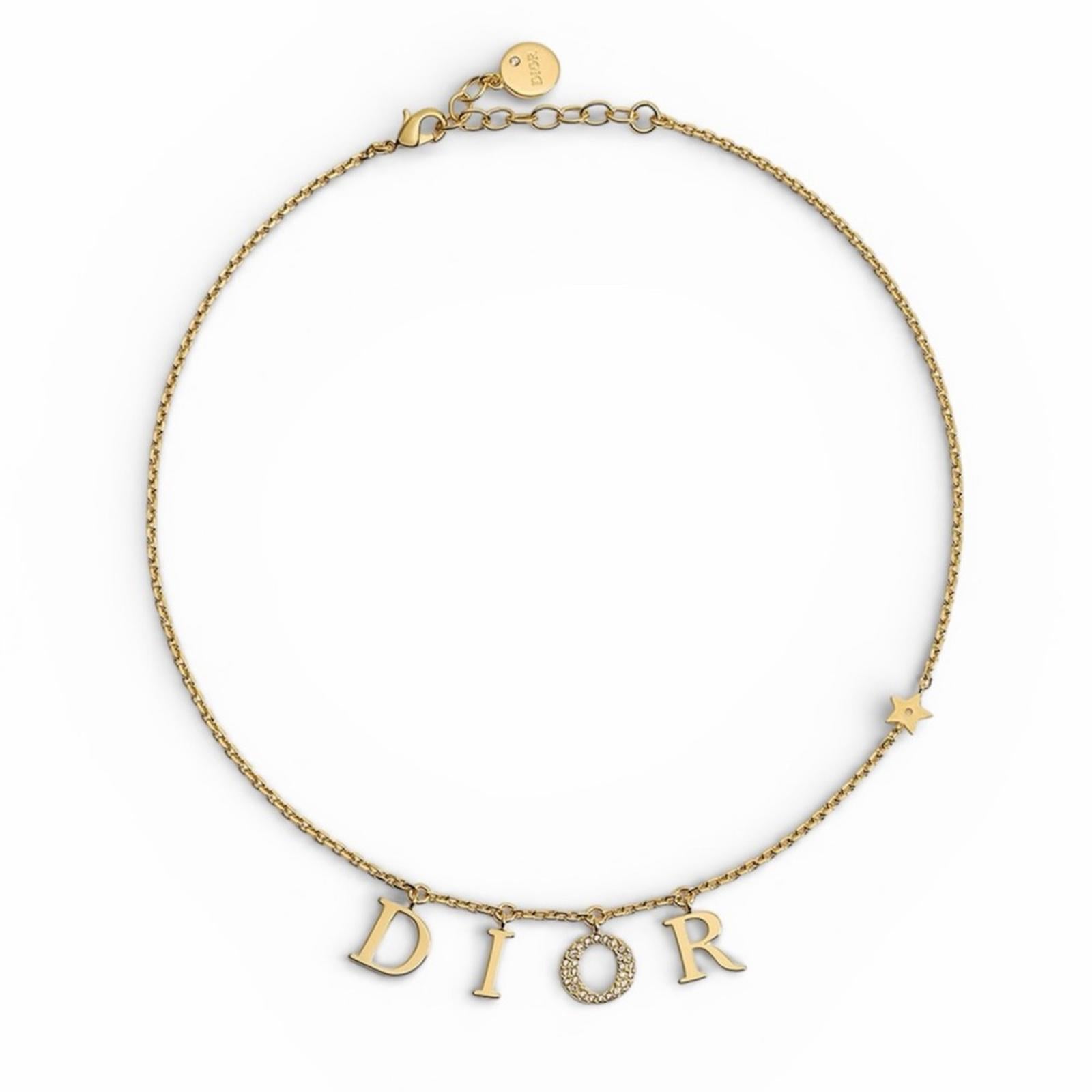 Dior Dio(R)Evolution Gold-Tone Crystal Letter Necklace