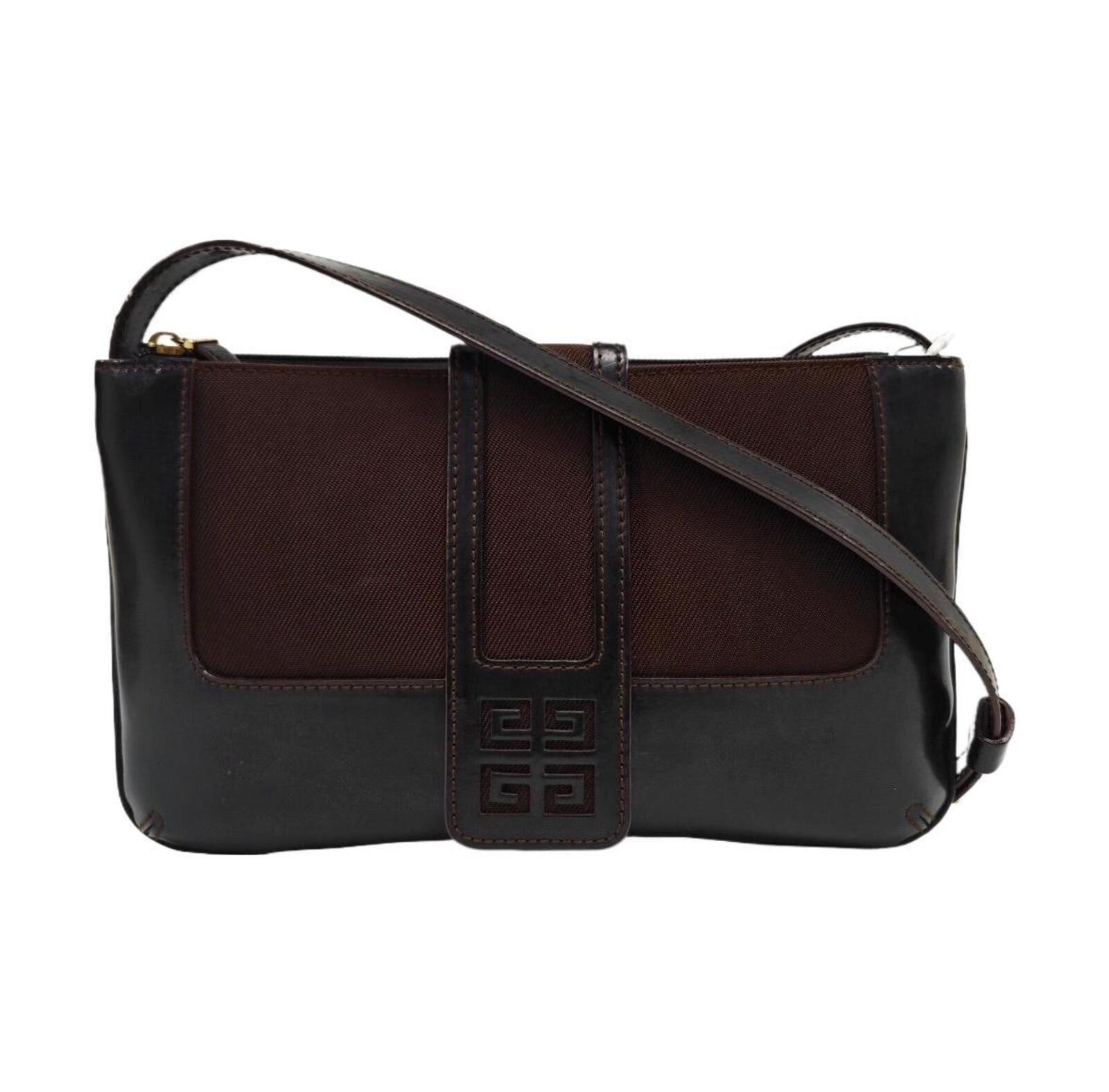 Givenchy 4G Logo Canvas & Leather Shoulder Bag