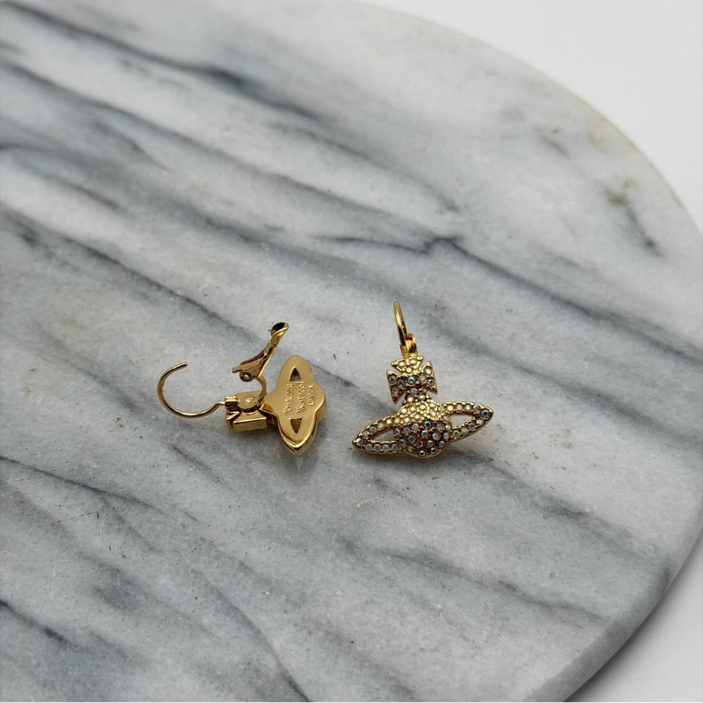 VIVIENNE WESTWOOD GRACE BAS RELIEF EMBELLISHED EARRINGS