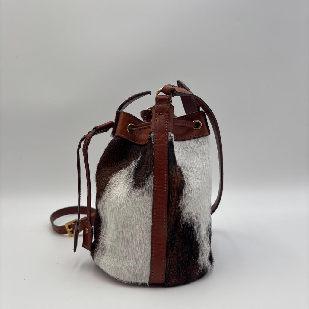 Saint Laurent Paris Emmanuelle Bucket Bag – Calf Hair Pony Hair Leather Tassel