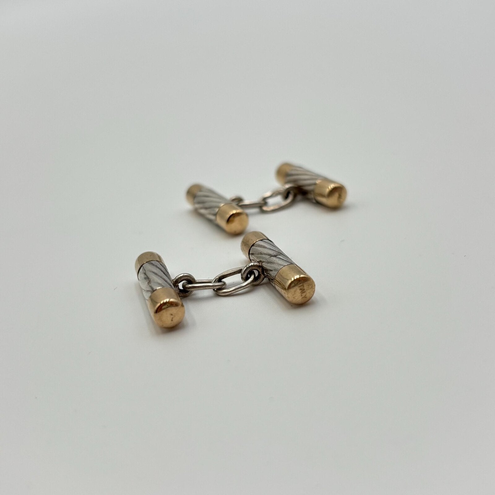 Tiffany Co. Vintage TwoTone Gold & Sterling Silver Cufflinks