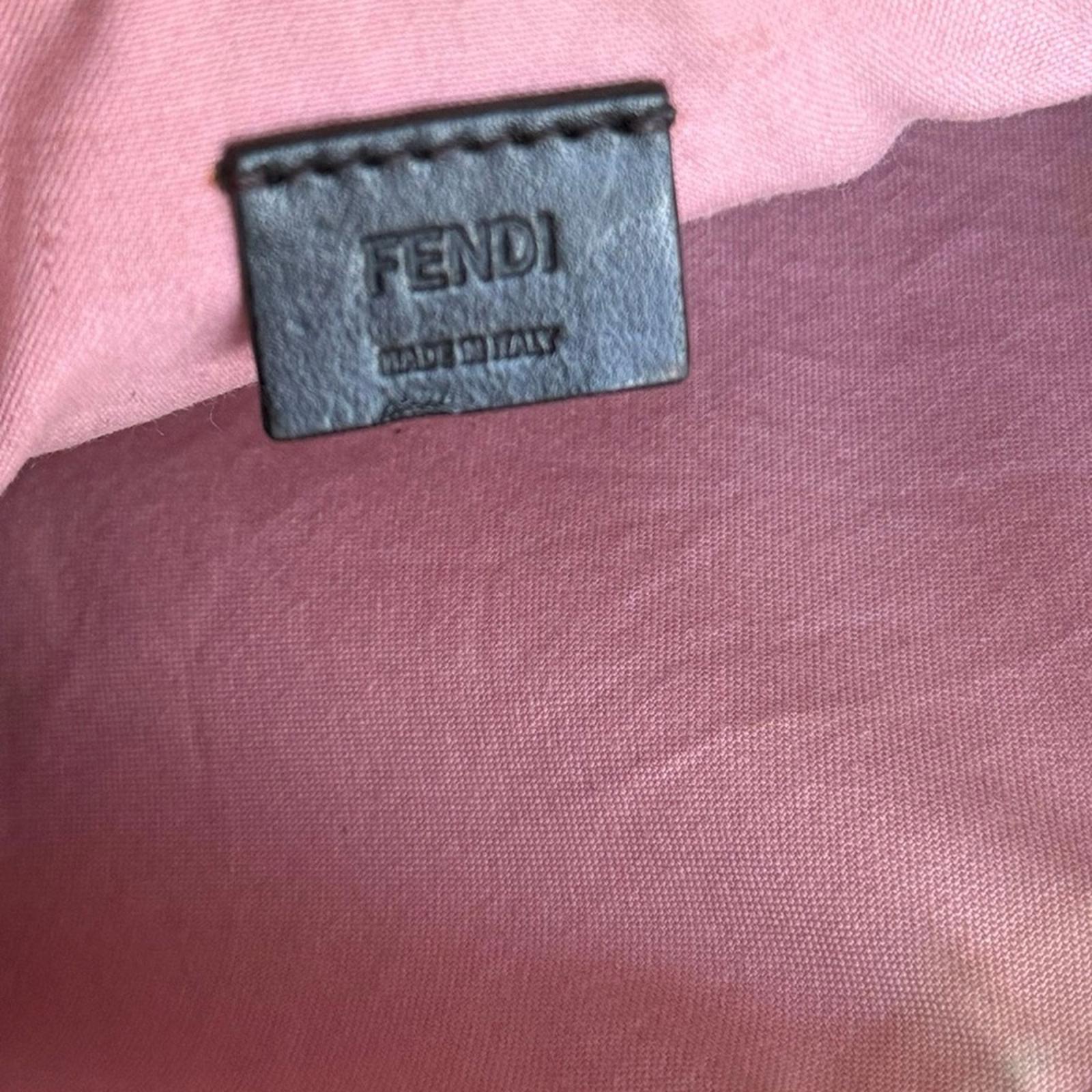 Fendi Black and Pink Leather Crossbody Bag